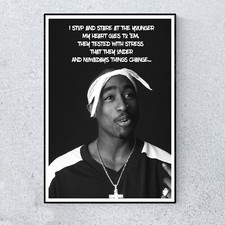 Tupac 2Pac Quote Hip Hop Gangster Rap Changes A4 Poster