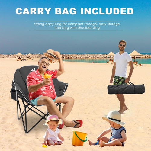 Silla de Camping Plegable de Gran Tamaño SLSY, Sillas de Camping Portátil de Gran Tamaño para Adultos - Imagen 14 de 49