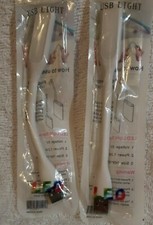 2-USB LED Light Plug PC Computer Port Flexible for Laptops Bendy Power Banks