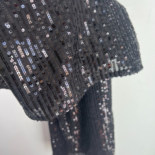 Michael Michael Kors Women's XS Sequin Cropped Wide-Leg Pants Xtra Small Black - 第 5/10 張圖片