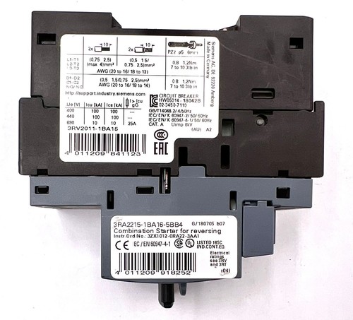 Siemens SIRIUS 3RV2011-1BA15 E: 02 Leistungsschalter inkl. Hilfsschalter -used- - Bild 5 von 6
