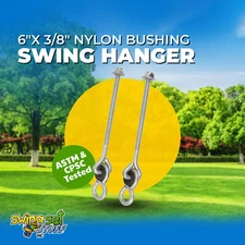 SWING SET STUFF 6" X 3/8" NYLON BUSH HANGER (PAIR) playground park hardware 0063
