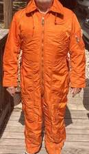 Vintage 60’s Large USAF Cold Weather Flight Suit CWU-1/P Coverall Flying Orange