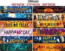 Halloween Banner Ghost Pumpkin Hanging Banner Yard Wall Party Decoration Supply
