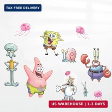 Spongebob Squarepants Wall Decals - Patrick Star, Squidward, Mr. Krabs, Gary, Pl