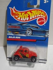 1998 Hotwheels Red Baja Bug Dakar Rally 1 On A International Card 164 Scale