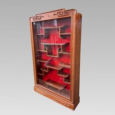 Antique Oriental Chinese Wall Mounted Collectors Display Cabinet, Scent Bottles