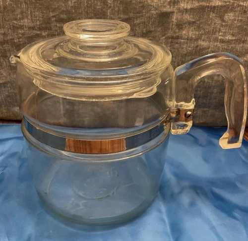 Pyrex Flameware Coffee Pot Percolator 6 Cup Carafe and Lid ONLY READ