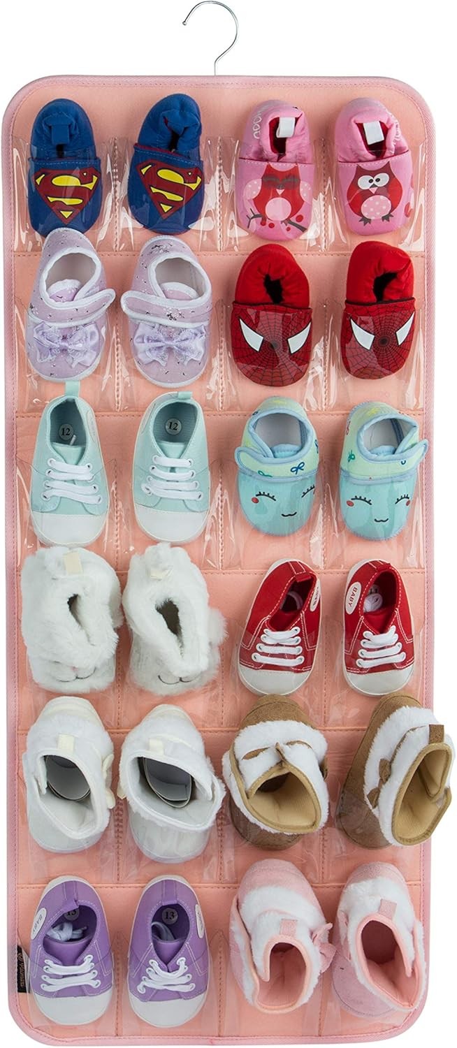 Organizer For 12 Pairs Of Baby Shoes Boys Girl, Hanging Baby