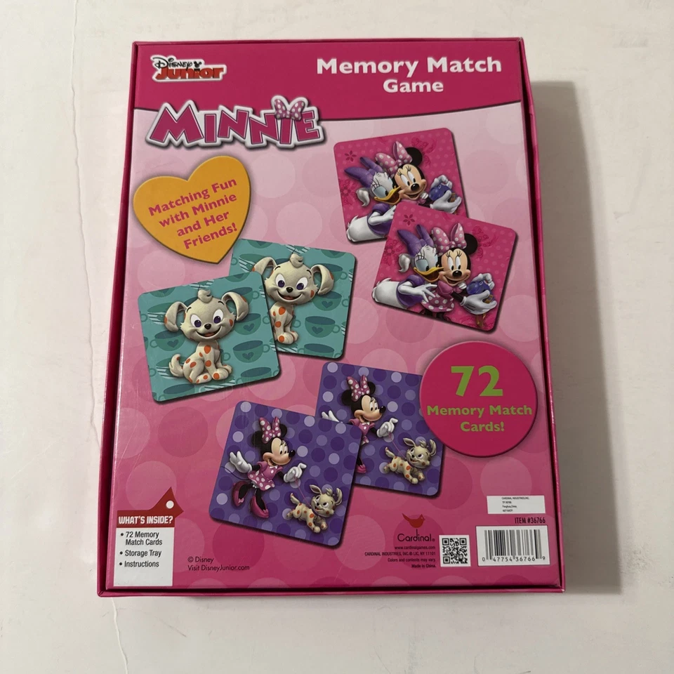 Minnie Mouse Memory Match Game by Cardinal - See Description - Ages 3+ - Image 2 of 3