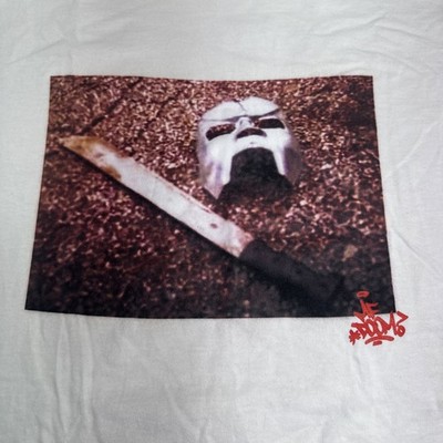 Men's Supreme MF DOOM Tee Large White FW23 Graphic Streetwear T