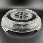 Vintage Anchor Hocking Sandwich Depression Glass Punch Bowl Base 6.75" Clear