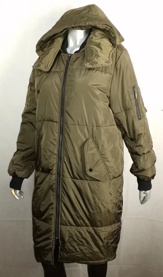 FB SISTER DAMEN STEPPJACKE FETT LONG JACKET WINTER DESIGNER CASUAL KAPUZE L 42