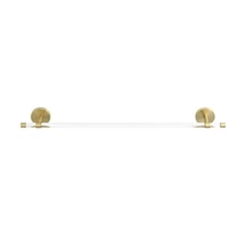 Swiss Madison Verre Acrylic Towel Bar in Brushed Gold