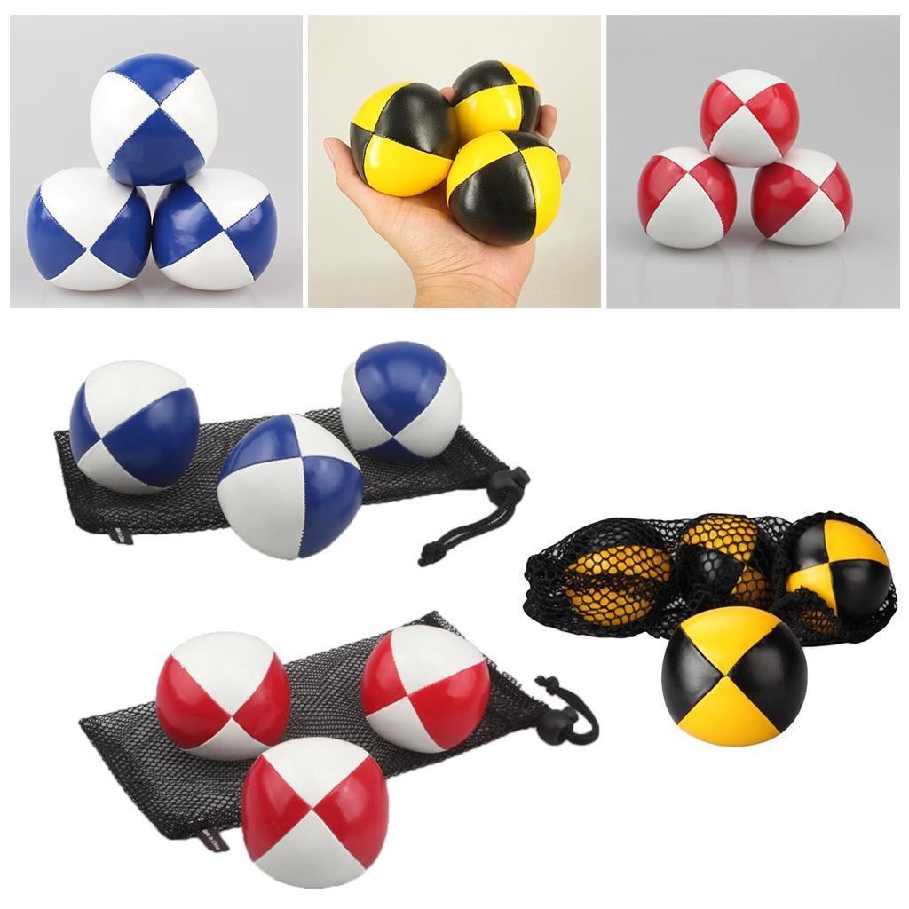 Eowppue Jonglierbälle Set - 4 Weiche Bälle Mit Tasche Für Zirkus Training & Spiele