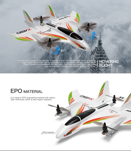 WLtoys XK X450 RC Airplane Brushless 2.4G 6CH 3D/6G LED Fixed Wing RTF. - Picture 6 of 15