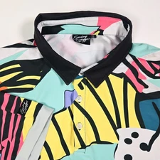 Sunday Swagger Polo Shirt Mens XL AOP Print Golf Performance Festival Bundle