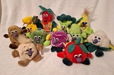 Set of 11 Vintage Veggie Tales Plush Toys , 8 with Tags
