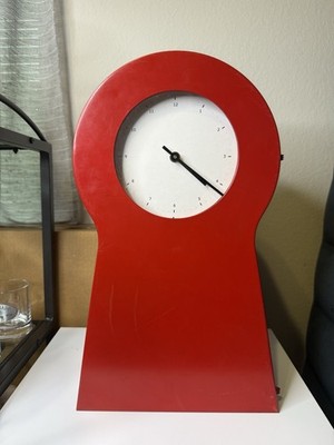 Vintage IKEA PS 1999 red key lock cabinet wall hanging metal