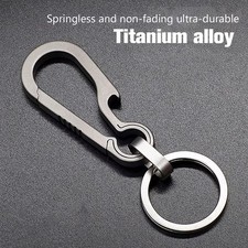 Titanium Carabiner Keychain  Bottle Opener EDC Camping Hiking Fishing Travel 