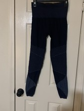 Spanx Look At Me Now Seamless Moto Leggings Size Medium Dark Blue