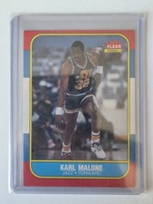 1986-87 Fleer Karl Malone #68 Rookie Card RC. rookie card picture