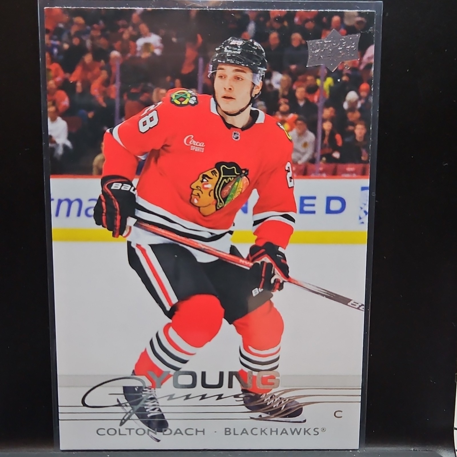Upper Deck 2025-26 Series 1 Young Guns Rookie Colton Dach #218 Blackhawks NHL