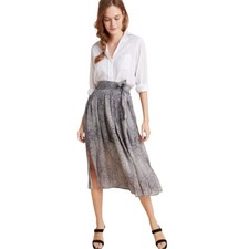 Maeve by Anthropologie Annette Midi Skirt 8 A-Line High Waist Chic Feminine
