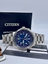 Citizen Pilot Radio Controlled CB0240-88L Blue 43 mm Full Set