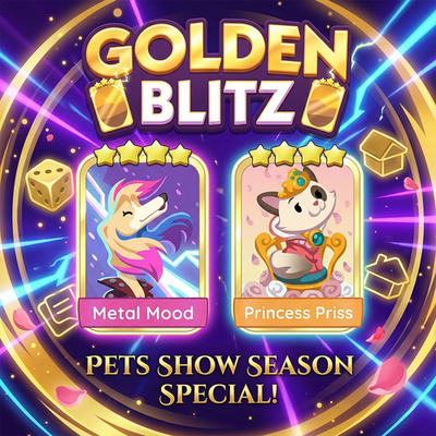 #ad #ad Golden Stickers Golden Blitz⚡ Mono Poly Go 4 ⭐️ Princess Priss amp;Metal Mood Fast $2.28