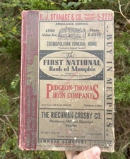 Vintage 1941 POLK'S MEMPHIS, TENNESSEE CITY DIRECTORY huge book advertising etc