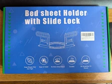 New in Box Bed Sheet Holder with Slide Lock, Easy to Install