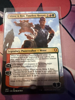 MTG Borderless CMR Battle for Baldurs Gate CLB Minsc & Boo, Timeless Heroes MINT
