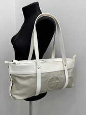 Borsa baguette vintage Giorgio Armani in pelle bianca