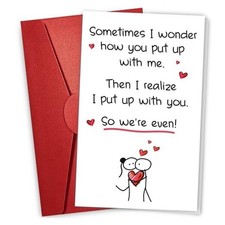 Valentines Day Gifts For Couple - Funny Birthday, Anni Gift For Put Up With Me