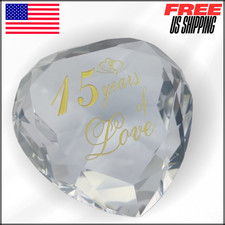 15th Wedding Anniversary Crystal Husband Wife, 15 Year Valentines Day Romantic