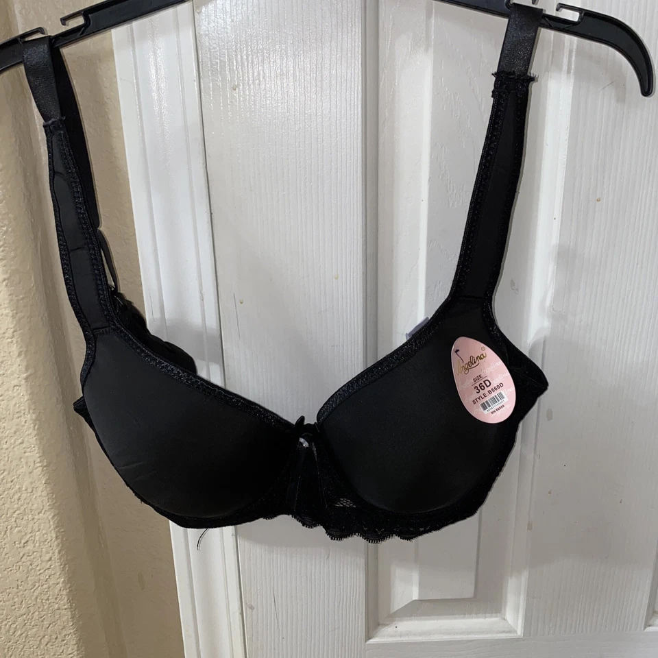 Sutiã acolchoado Angelina 36D escolha de vermelho brilhante, preto ou bege US$ 19 cada com oferta - Imagem 2 de 3