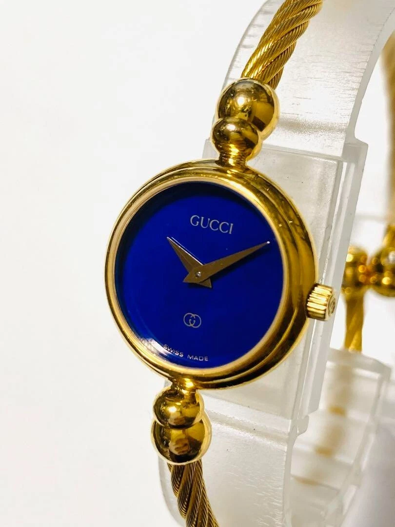 Orologio Gucci Free Size Lapisle Quadrante Blu Analogico Quarzo Donna Bracciale