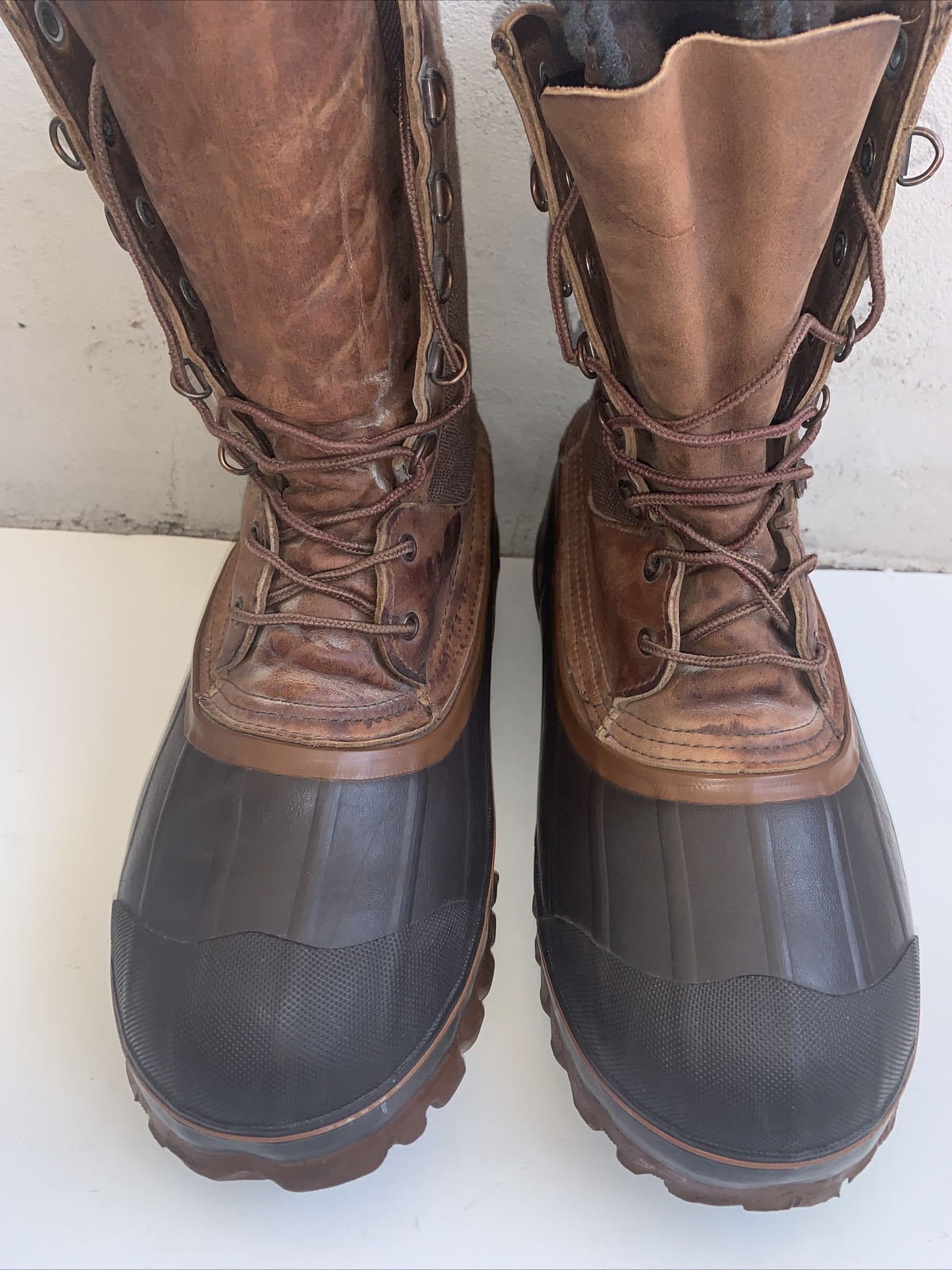 LaCrosse Men’s Fiberglass Shank Ice King Winter Work Boots Leather