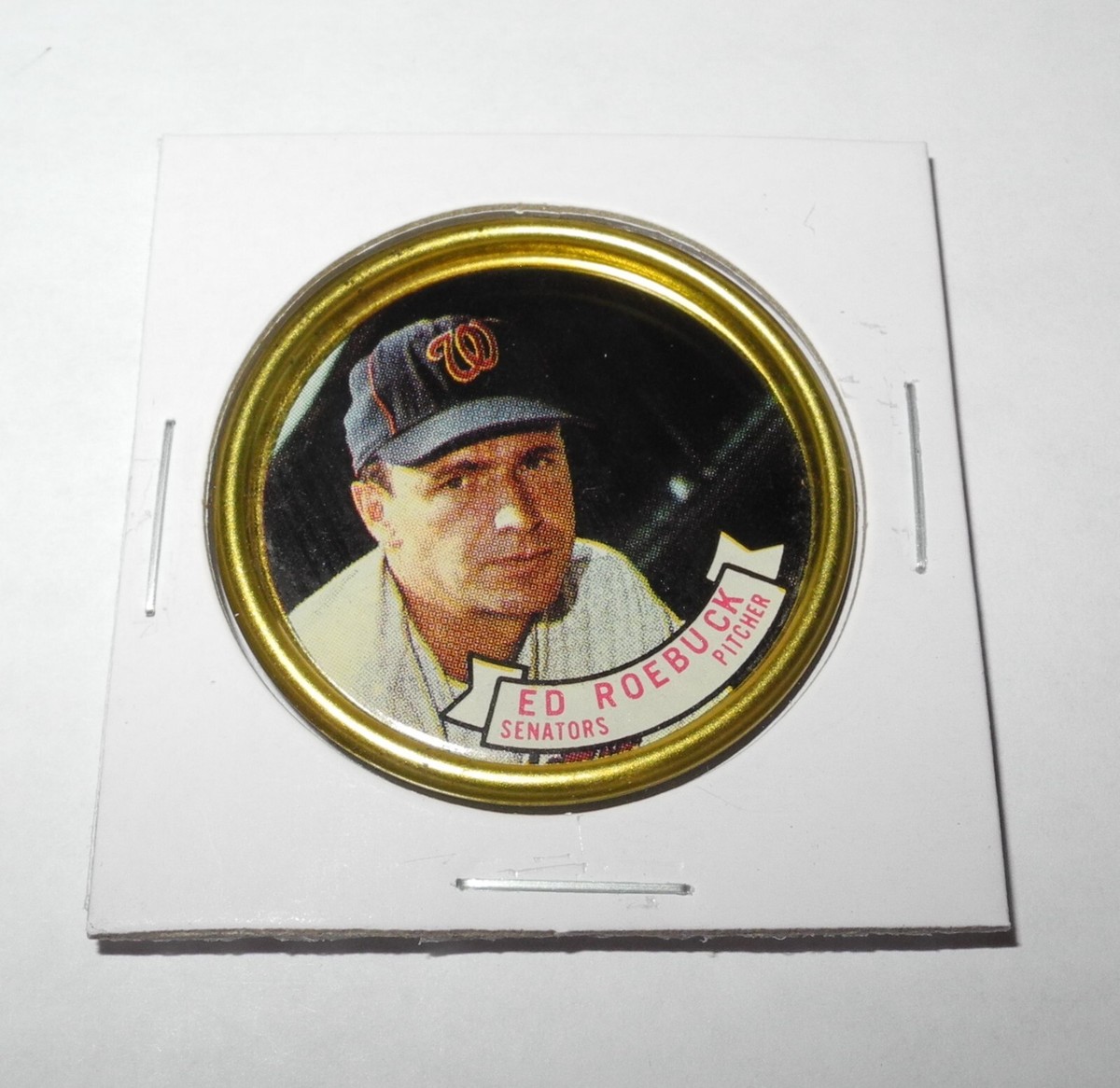 1964 Topps Baseball Coin Pin #20 Ed Roebuck Washington Senators