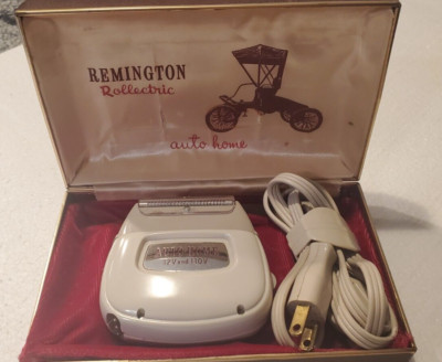 Vintage Unique Remington Rollectric 6V, 110 V auto- Home Electric Shaver