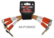 3-Pack Pig-Hog 6in 1/4" 90-Degree Mono TS Male/Male, 8mm/OD, Orange Cream
