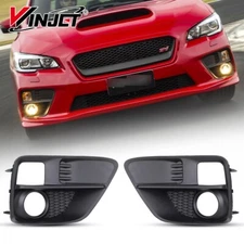 Front Bumper Fog Light Bezel Cover Set LH+RH For 2015 2016 2017 Subaru WRX STI