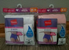 Lot of 2- Packs of 3 Hanes Women's Briefs Panties Sz M6 Ultra Plush NEW