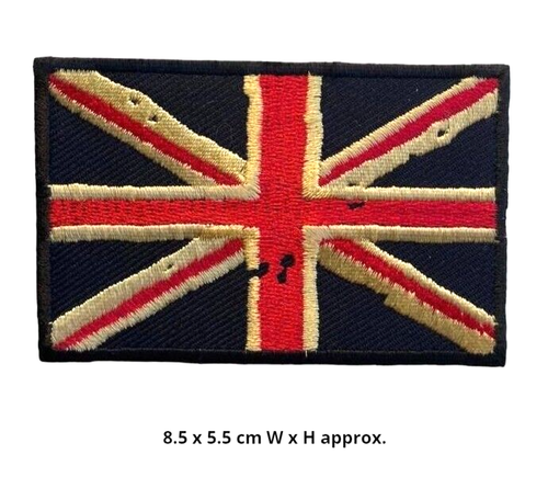 Uk Flag Union Jack Vintage Embroidered Patch Iron On/Sew On Patch Batch ShirtN85