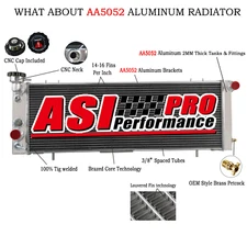 CU1193 Aluminum Radiator For Jeep 1991~2001 Cherokee XJ Comanche 2.5L L4 4.0L L6