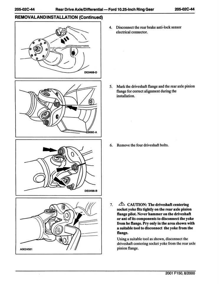 2001 年福特 F-150 卡车车车间手册 — 第 4/4 张图片