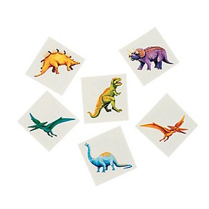 Cool Dinosaur Temporary Tattoos Pack Of 36 