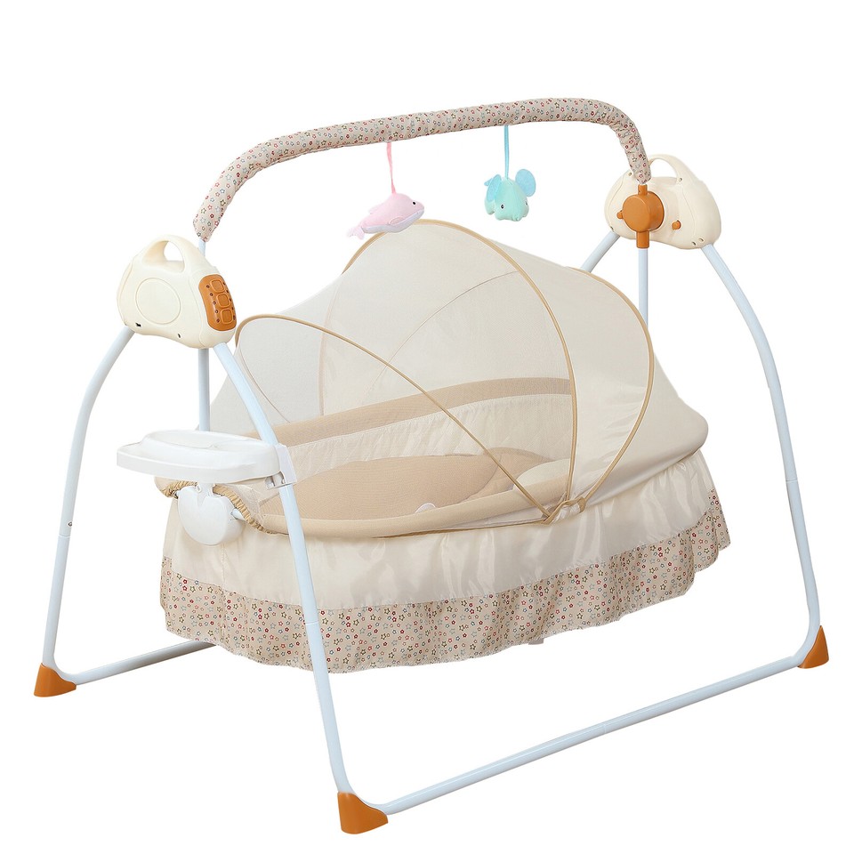 Electric AutoSwing Bed Baby Bluetooth Cradle Crib Infant Rocker Cot
