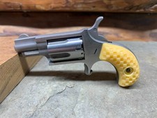 North American Arms 22 Mini Standard Grips Aged Ivory Checkerboard With Hardware